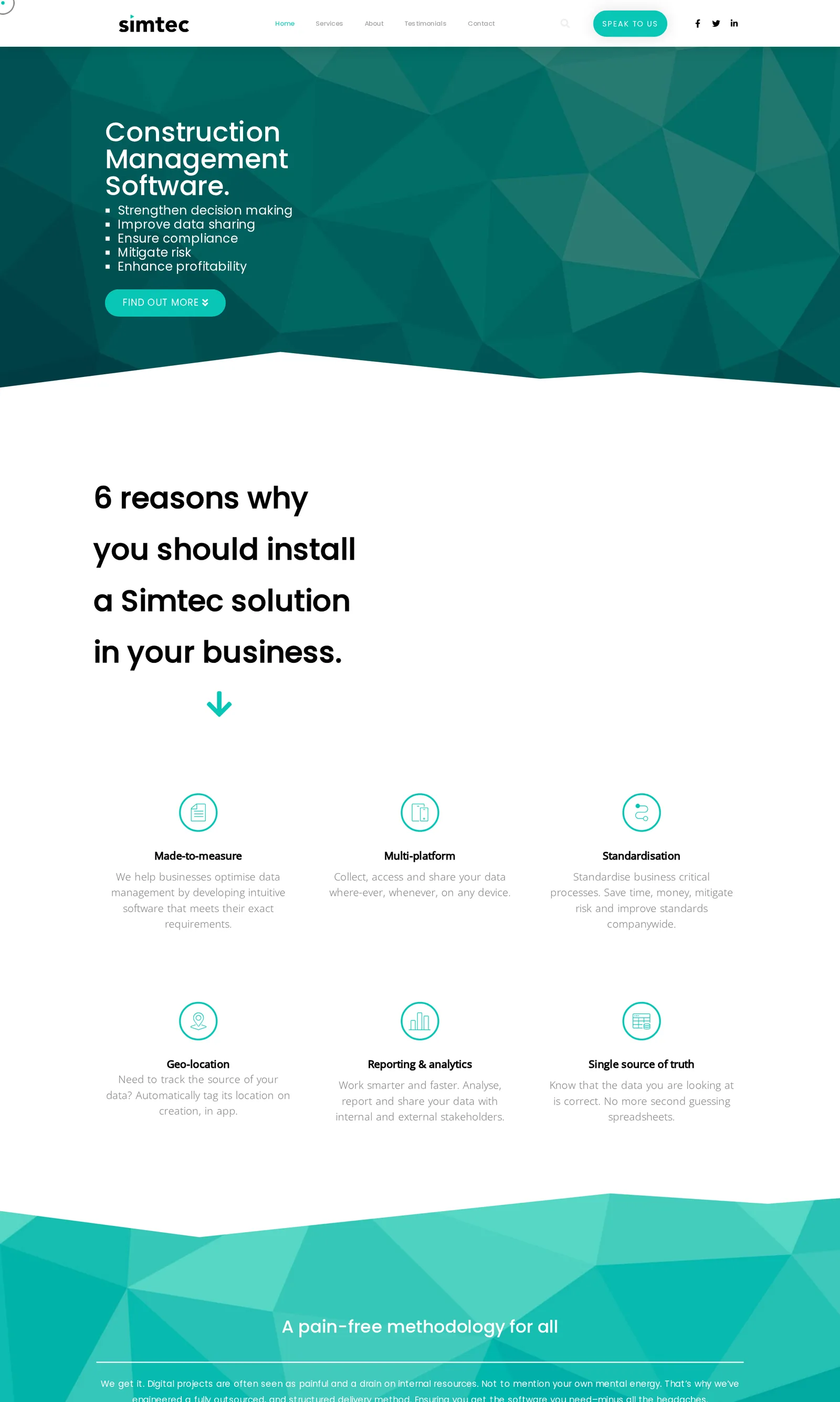 Simtec Consult website homepage